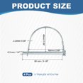 thumbnail image 2 of Uxcell Trailer Coupler Pin Pto Shaft Locking Hitch Pin for Farm Trailers 1/4" x 3-1/8" & 4 Pcs & Carbon Steel, 2 of 6