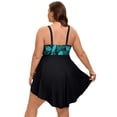 thumbnail image 4 of Traje de baño Tankini Aolina Tummy Control, talla grande, verde 20+, 4 of 6