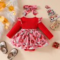 thumbnail image 4 of Generic Baby Christmas Long Sleeve Jumpsuit False Suspenders Dress Christmas Old Man Dress with Crotch Autumn And Winter Autumn Winter Clothes for Indoor Outdoor（0-3 Months Red）, 4 of 8