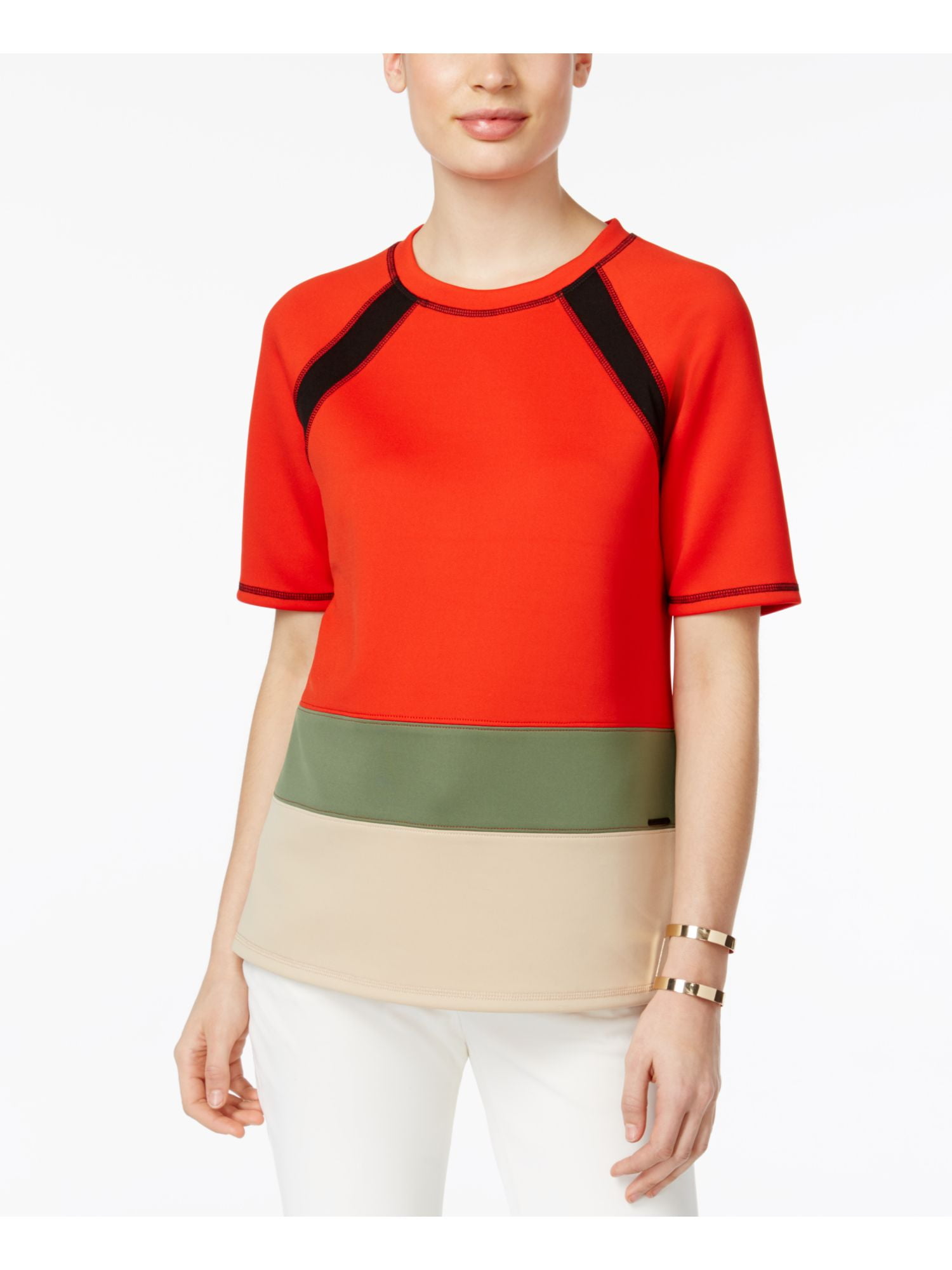 anne klein short sleeve tops