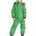 thumbnail image 2 of UACY Combinaison de Neige pour Enfants Garçons Filles une-Pièce Combinaison de Neige Hiver Extérieur Imperméable Salopettes Planche à Neige Combinaisons de Ski (Vert, 2-3 Ans), 2 of 2