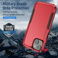 thumbnail image 6 of Entronix Heavy Duty Sleek Case designed for iPhone 13, Shockproof Drop Protection, Red, 6 of 7
