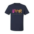 thumbnail image 1 of Peace Love Baseball Sports Men's Graphic T-Shirt, Navy, X-Large, 1 of 4