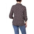 thumbnail image 2 of NY Collection Womens Petites Printed Collar Blouse, 2 of 2