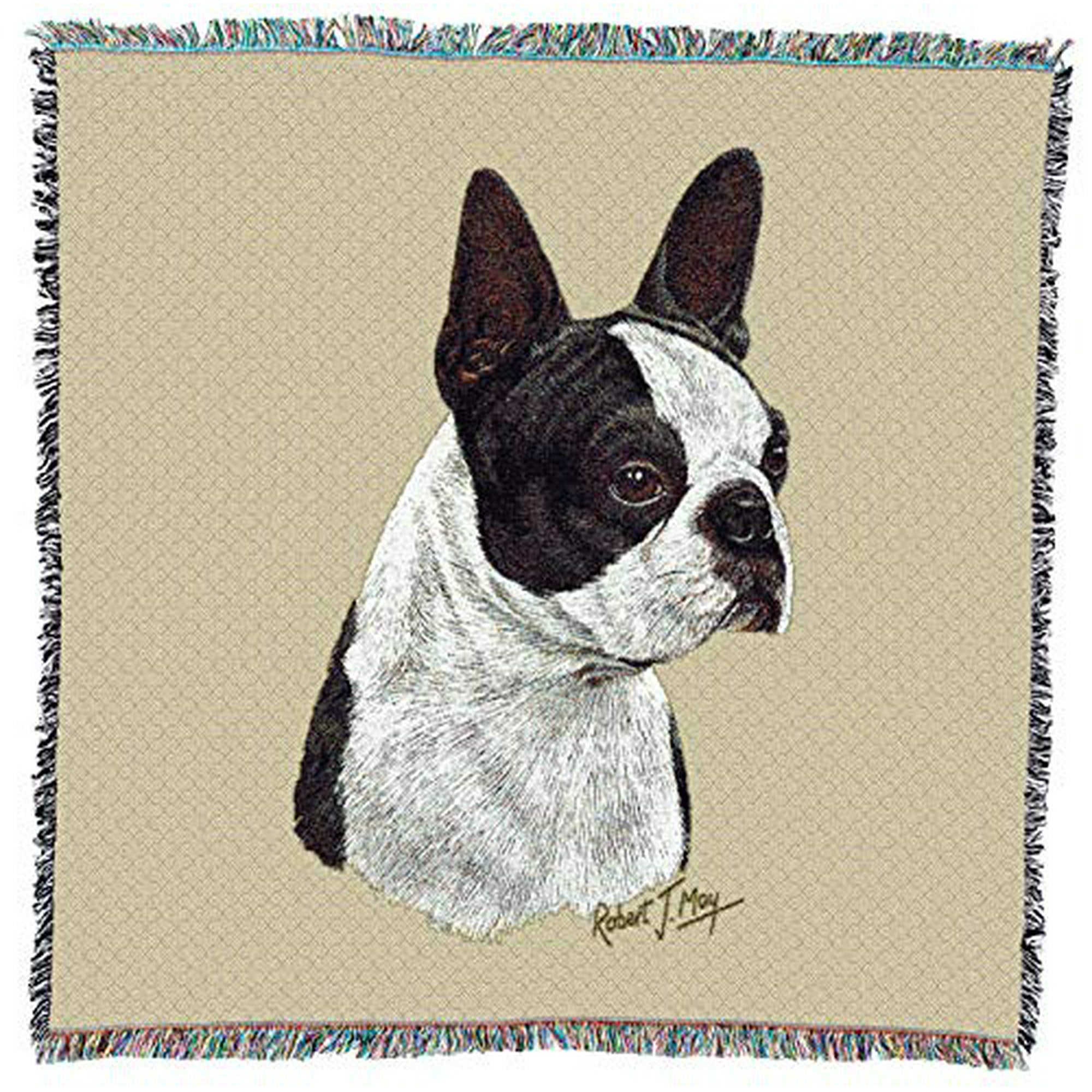 Pure Country Weavers Boston Terrier Black Dog Woven Blanket 100 Cotton Made In USA 54x54 Walmart Canada