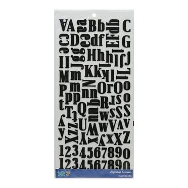 Hello Hobby Black Foam Alphabet Stickers, 104 Count