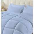 thumbnail image 3 of 3 Piece New Fluffy Pattern Comforter Set, 800 TC, 100% Egyptian Cotton, Full/Queen Size Light Blue Solid, 3 of 6