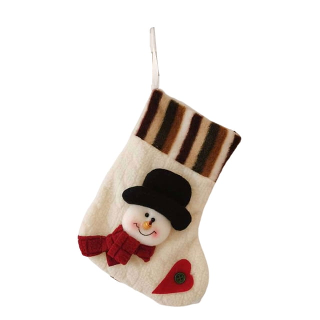 Navidad calcetín chimenea pared interior árbol de Navidad colgante pelusas fiesta atmósferas Festival Año Nuevo decoración bolsa Kits de decoración para fiestas Muñeco de nieve tipo 1 Bearachild HA069817-02B