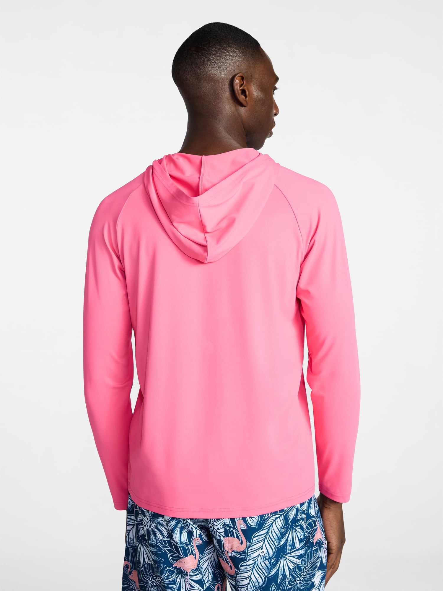 George Men's and Big Men's Hooded Sun Shirt with Long Sleeves, UPF 50+, Sizes S-3XL