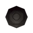 thumbnail image 4 of Bloem Tuxton 8" Round Hexagon Black Resin Planter Pot with Optional Knock-Out Drainage Holes, 4 of 5
