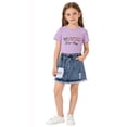 thumbnail image 2 of Jamsmile Toddler Girls Outfits Sets Summer Love Heart Print Tshirts And Denim Skirts 2 Piece Playwear Girls Active Wear Clothes, 2 of 4