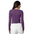 thumbnail image 4 of ADAR UNIFORMS 3 Pack Women's Comfort Long Sleeve T-Shirt/Underscrub Tee - 2903 - Heather Eggplant - XXS, 4 of 7