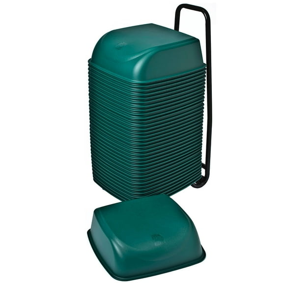 Koala Kare KB424-06 Single Height Cinema Booster Seats w/ Rolling Cart - Plastic, Green- Set