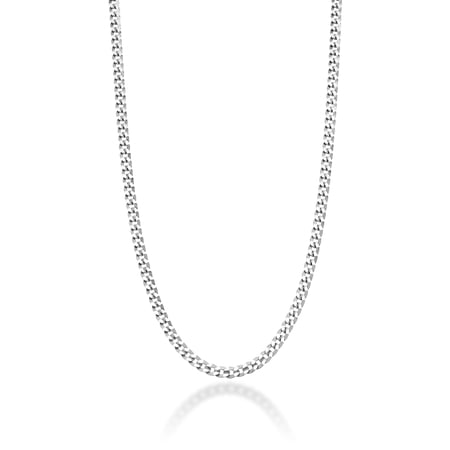 Miabella Italian 925 Sterling Silver 2.3mm Curb Cuban Link Chain Necklace Made in Italy (Length 16 Inches (women's choker length))