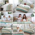 thumbnail image 5 of 3 Piece Farmhouse Teal Brown Duvet Cover Set Twin Size, Microfiber Comforter/Quilt Cover with Corner Ties and 2 Pillowcases, Vintage Ombre Wooden All Season Soft Bedding with Zipper Closure, 5 of 8