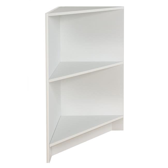 20 in. L x 20 in. D x 38 in. H White Corner Unit with Two Shelves (Pack