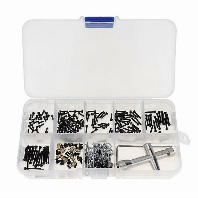 252Pcs M1.4 Screws Fastener Kit Sleeve Hex Wrench Repair Tools for Axial SCX24 1/24 RC Crawler Car P