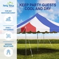 thumbnail image 6 of Party Tents Direct Weekender Outdoor Canopy Pole Tent w/Sidewalls, Red White and Blue, 20 ft x 20 ft, 6 of 8