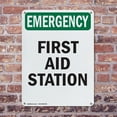 thumbnail image 4 of (2 Pack) First Aid Station OSHA Emergency Sign 10 Inch X 14 Inch Plastic Sign, Weather Resistant, UV Protected for Workplace, Business, and Construction Site, Made in the USA, 4 of 8
