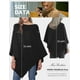 thumbnail image 5 of Poncho de pelo corto con forma de chal para mujer, 100 cm, gris oscuro, 5 of 7