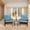 Blue, variant on 3 Pieces Patio Furniture Set,Outdoor Rocking Bistro Set Rattan Conversation with Coffee Table for Garden Balcony Backyard Poolside,White