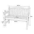 thumbnail image 4 of Shine Company Traditional Cedar Wood Patio Porch Garden Bench in Brown, 4 of 6