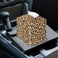 thumbnail image 7 of Psesaysky Tissue Box Cover Waterproof PU Leather Car Tissue Holder Square Tissues Boxes Organizer for Bathroom Vanity, Night Stands, Office, Home, Kitchen (Leopard Print), 7 of 7