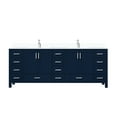thumbnail image 2 of Navy Blue Double Bath Vanity 84"w X 22"d - White Quartz Top And Faucet, , Soft Close, 2 Cabinets, 14 Drawers, Open Shelf For Extra Storage 84" 22" Featuring Faucet Scratch Stain, 2 of 6