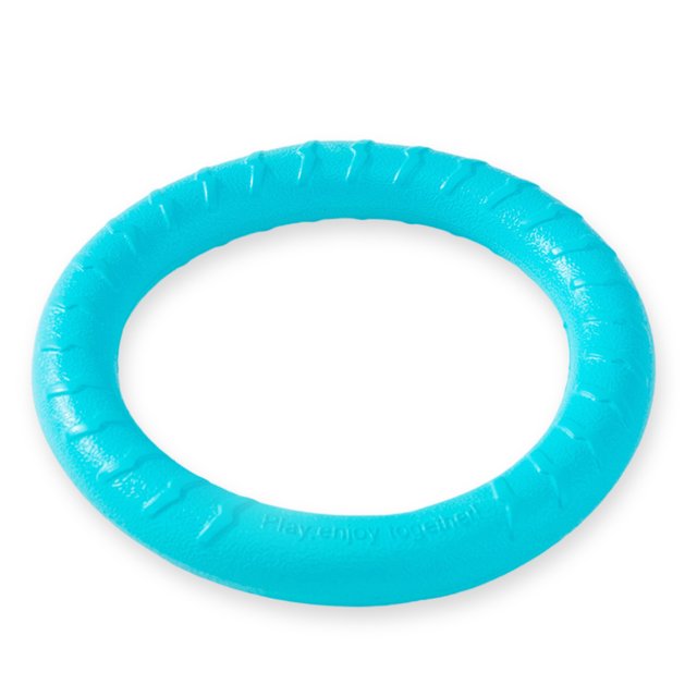 Billuyoard Anillo de entrenamiento para morder, animales de interior para exteriores, juguetes voladores de EVA, mordedor, mascotas grandes y pequeñas, Suministros para perros Azul Billuyoard PT003590-02