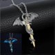 thumbnail image 1 of Luminous Jewelry Dragon Sword Pendant Necklace Dark Anime Necklace, 1 of 5