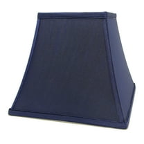 Urbanest Square Softback Bell Lampshade, Faux Silk, 5.25-inch by 9-inch by 8-inch, Navy Blue