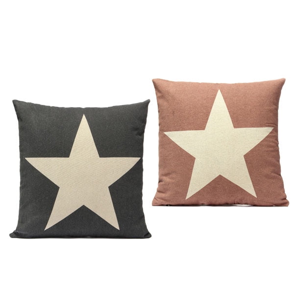 Couple Love Star Couch Cushion Pillow Covers 18x18 Square Zippered
