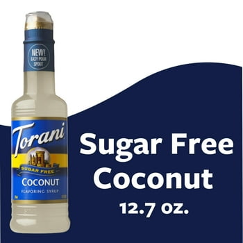 Torani Sugar Free Coconut , No Calorie, Authentic Coffeehouse & Soda , 12.7 oz