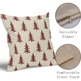 thumbnail image 4 of Christmas Tree Pillow Covers 18x18 Set of 2 Red Xmas Rustic Style Winter Print Decorative Outdoor Pillowcases Farmhouse Vintage Holiday Decorations Throw Cushion Case Decor for Couch Sofa Bed, 4 of 6