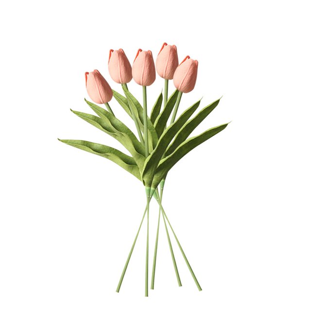 Mini flor artificial Oficina en casa Decoración floral Banquete de boda Decorativo PU Flor falsa, Rosa 5 piezas AweSitey ZHF0582-16B
