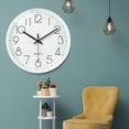 thumbnail image 5 of Wall Clock 12 Inch Stylish Modern Silent Non-Ticking Quartz Battery Operated Round Decorative Design for Home/Office/Kitchen/Bedroom/Living Room, Easy to Read, 5 of 5
