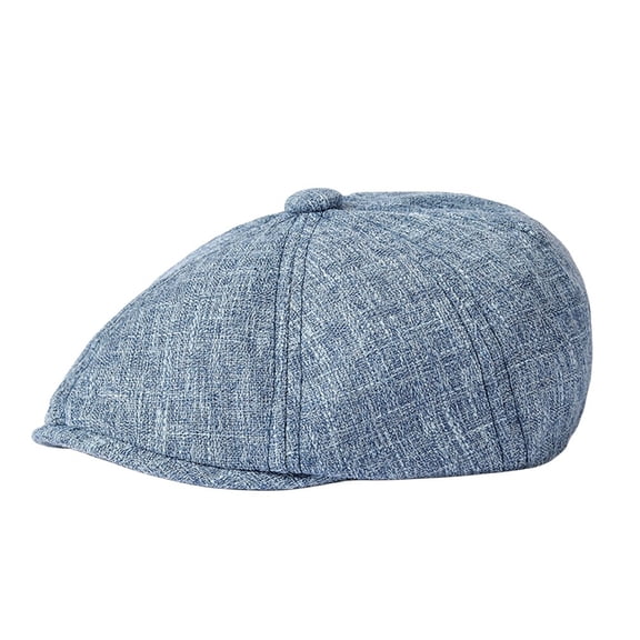 Men Linen Cotton Gatsby Newsboy Flat Hat Adjustable Cycling Driving Golf Ivy Cap
