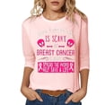 thumbnail image 1 of Fgnfyis T-Shirts pour Femmes Sensibilisation au Cancer Tee Graphique pour Usage Quotidien Décontracté Haut Col Rond Confortable avec Imprimé Inspirant pour Printemps et Été Hauts pour Femmes Rose Clair m, 1 of 4