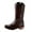Brown, variant on UngA Womens Boot Slouchy Boots Zip up Flat Mid Calf Boots Women Red,Size 9