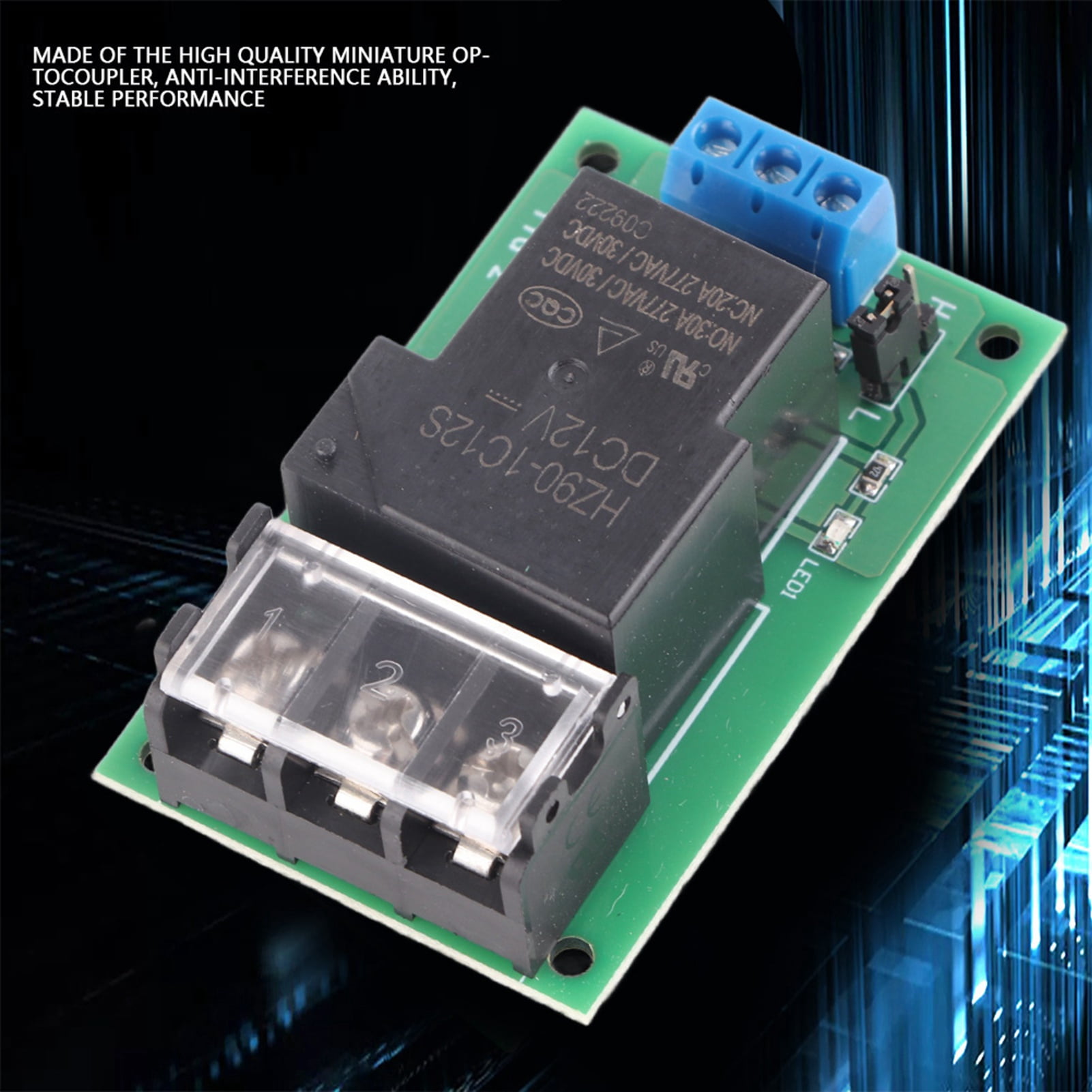Module Relais 30A Avec Optocoupleur YYG-2 - Contrôle Haut/bas Niveau, Isolation Anti-interférence - 5V/12V/24V - 9