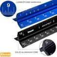 thumbnail image 3 of Laser-Etched Aluminum Triangular Architect Ruler Set for Blueprints | Professional Drafting Tools, 3 of 7
