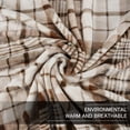 thumbnail image 6 of Tirrinia Brown Buffalo Plaid Fleece Blanket 50’’ X 60’’ Flannel TV Throw Microfiber-Super Soft & Comfy for Bedding Sofa Car Camping, All Seasons, Machine Washable, 6 of 8
