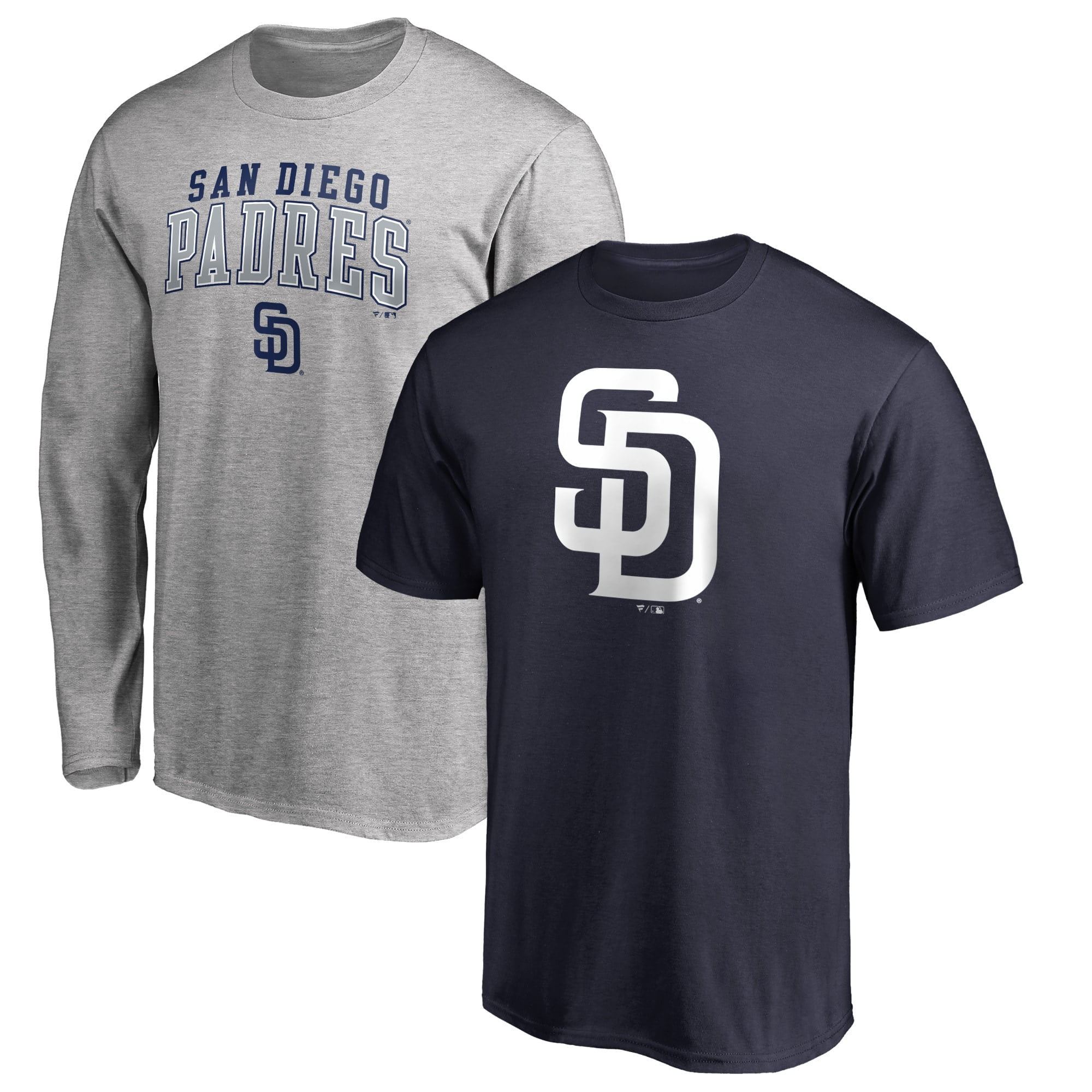 San Diego Padres Fanatics Branded Team Logo TShirt Combo Set Navy/Gray
