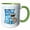 Green/White, variant on 3drose, K Is for Koala in Blue for Boys Baby and Kids Monogram K in Camouflage Prints, 15oz Two-tone Green Mug