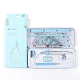 thumbnail image 1 of Riwcyla 8Pcs Math Geometry Set Student Drawing Kit Ruler Protractor Compass Pencil Eraser Complete School Supply Kit, 1 of 6