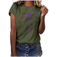 thumbnail image 2 of CEHVOM Women's Fashion Summer Round Neck Leisure Short Sleeve Printing Tops, 2 of 6