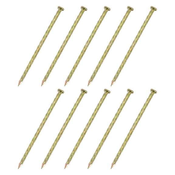20Pack Fence Deck Nails, 4-15/16" Carbon Steel Spiral Deck Nail, Color Zinc
