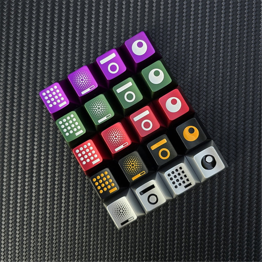 Aluminum Keycaps Featuring Enamel Finish Color Optional for Gaming Keyboards