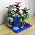 thumbnail image 3 of Taohuatan Lake Themed Micro Brick Building Blocks Set, Adult Creative Toys, Unique Chinese Landscape Model Bricks with LED Light,LED Cherry Tree, 3 of 9