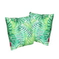 thumbnail image 5 of Amelia Outdoor Palms 17.75" Water Resistant Fabric Square Cushions, Set of 2, Cream, Green, 5 of 5